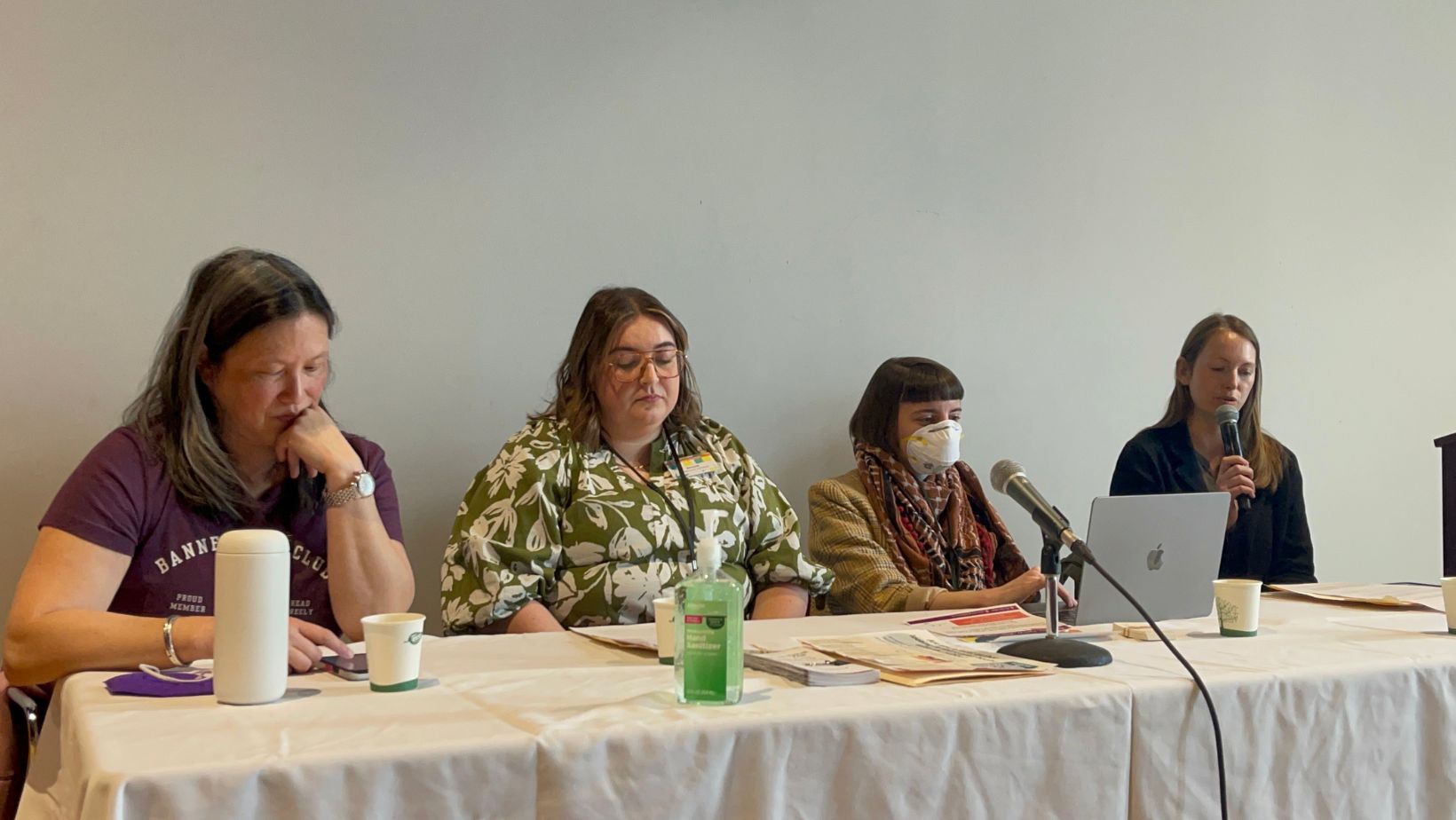 WriteAngles 2024 - Audrey I-Wei Huang, Maggie Keane, Lydia McOscar, and Courtney Andree made up the panel for the discussion on 'The Life of a Book'