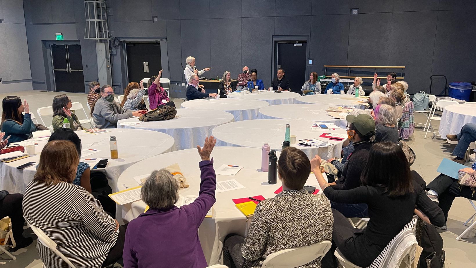 Conference attendees participate during the Writing In Community workshop