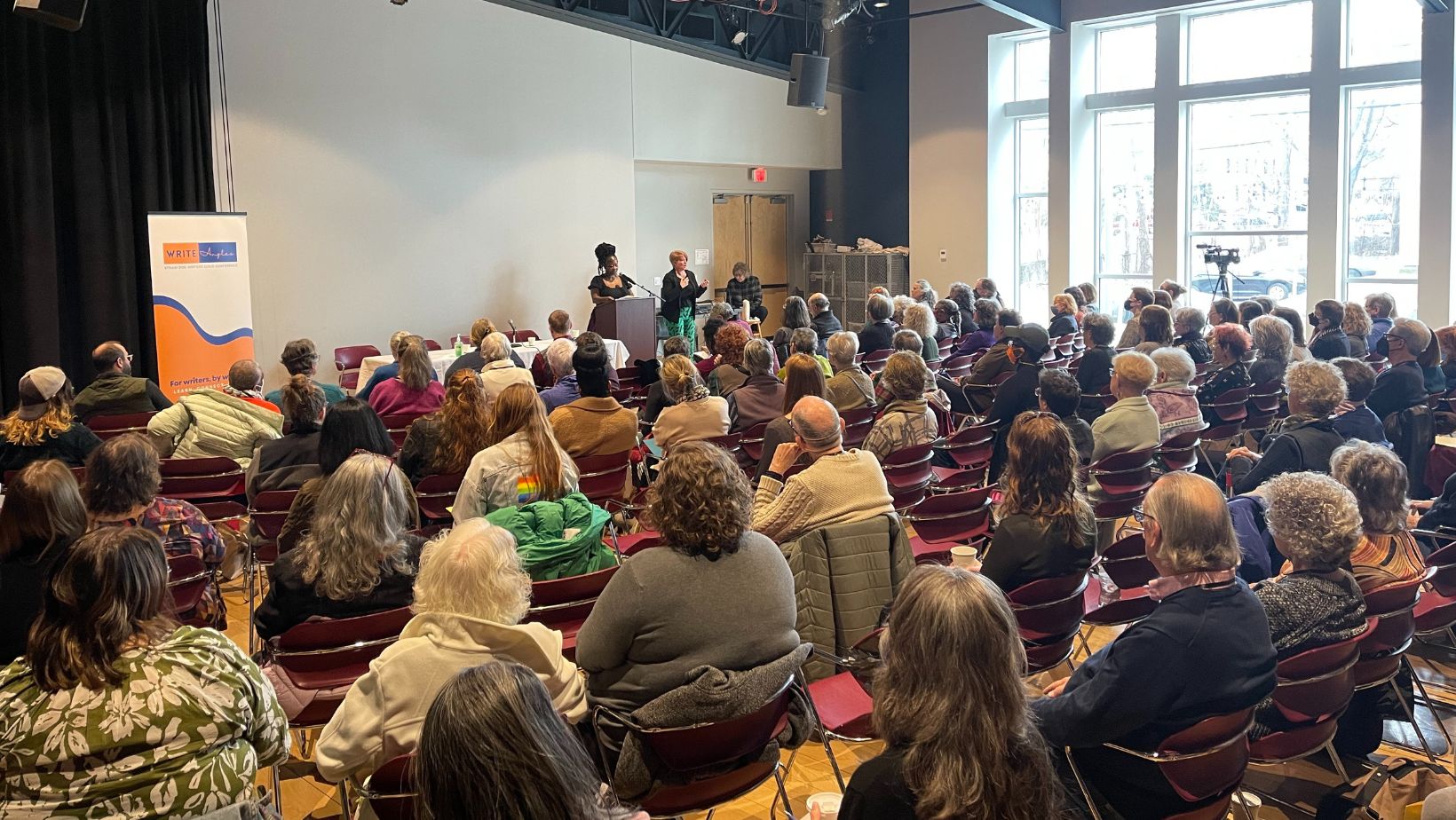 WriteAngles 2024 - Shanta Lee giving the keynote address at the beginning of the conference